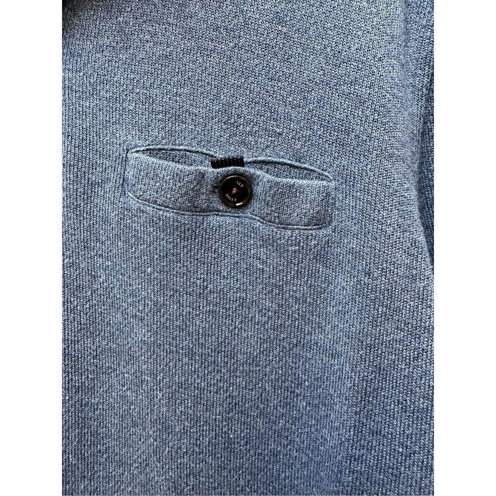 Ted Baker men’s blue light weight long sleeve pullover size Small #22-1482 - Picture 3 of 8